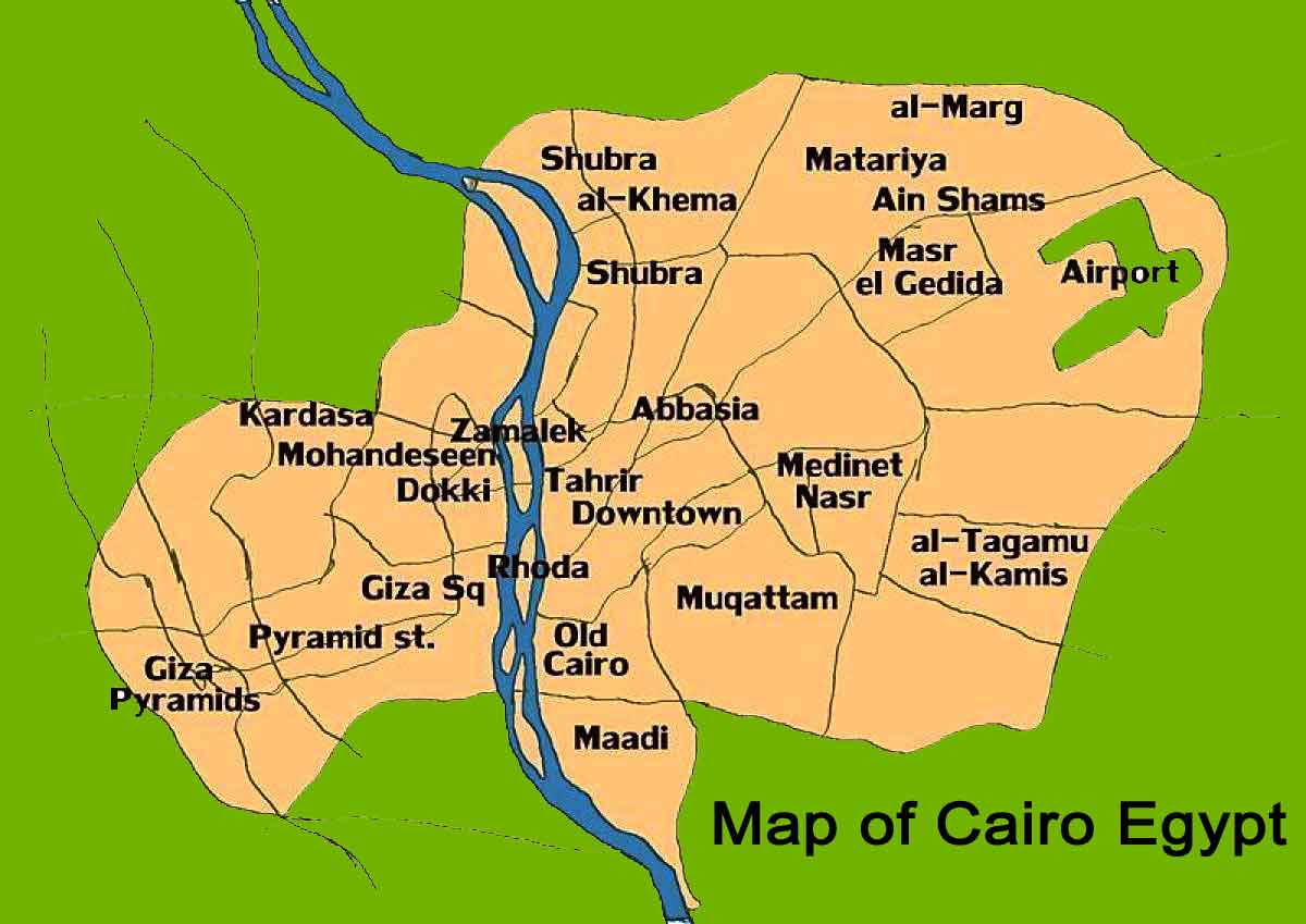 map of Cairo Egypt