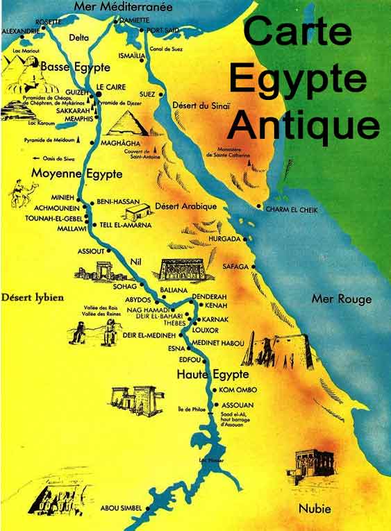 Carte Egypte Antique