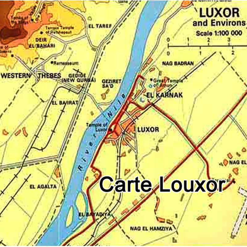 Carte Louxor Egypte