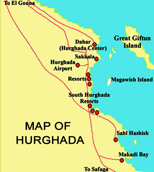 Map of Hurghada